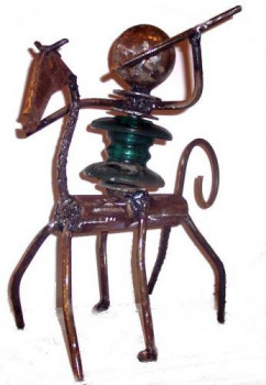 Named contemporary work « Le chevalier de Verre », Made by FER-TIGE