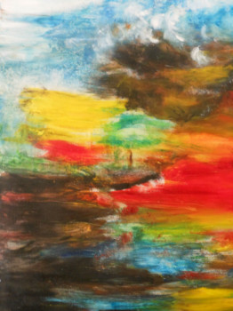 Named contemporary work « paysage1 », Made by MARIE-CHRISTINE RAGAIGNE