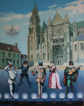 Contemporary work named « Senlis "le parvis de la cathédrale"  », Created by MAXENCE GERARD