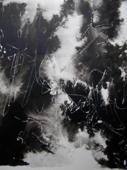 Named contemporary work « Encre de chine (8a) », Made by MARTINE MOREAU