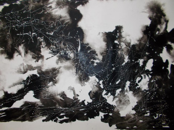 Named contemporary work « Encre de chine (10a) », Made by MARTINE MOREAU