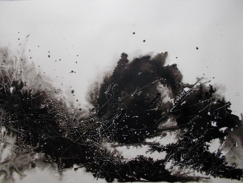 Named contemporary work « Encre de chine (12a) », Made by MARTINE MOREAU