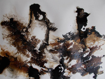 Named contemporary work « Encre de chine-brou de noix (9b) », Made by MARTINE MOREAU