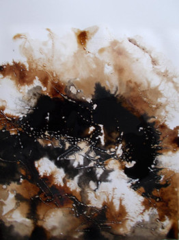 Named contemporary work « Encre de chine - sépia (12b) », Made by MARTINE MOREAU