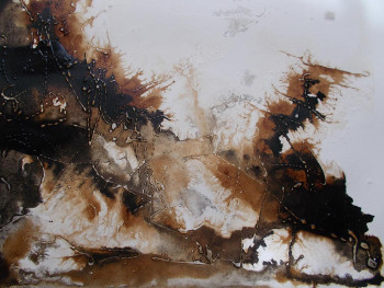 Named contemporary work « Encre de chine - sépia (15b) », Made by MARTINE MOREAU