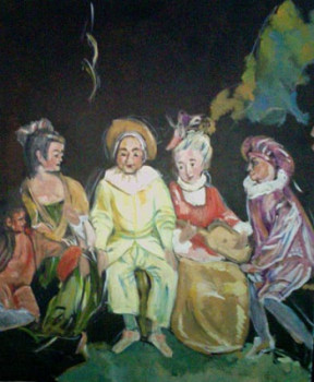 Named contemporary work « watteau », Made by MIREILLE BREGOU