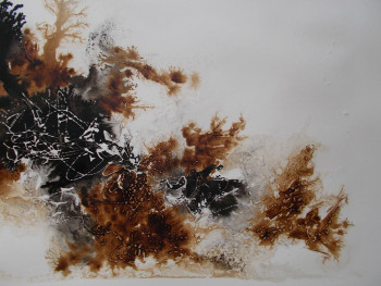 Named contemporary work « Encre de chine/sépia », Made by MARTINE MOREAU