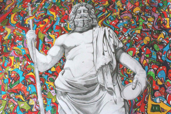 Named contemporary work « ZEUS », Made by MICKAEL FRESARD