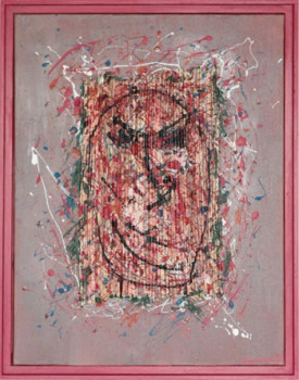 Named contemporary work « B. Boucau - Boiseries (Woodwork) (70x90) », Made by B. BOUCAU