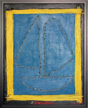 Named contemporary work « B. Boucau - Blacktlantica (70x90) », Made by B. BOUCAU