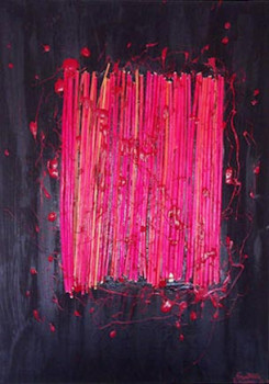 Named contemporary work « B. Boucau - FramBoise (70x90) », Made by B. BOUCAU