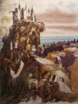 Le chateau sur son piton rocheux On the ARTactif site