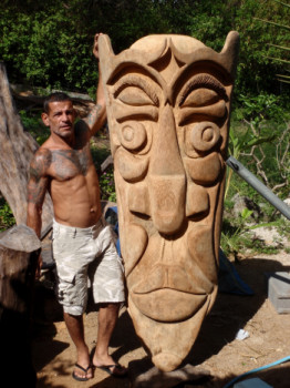 Named contemporary work « TOTEM », Made by PHILIPPE ATTUEL