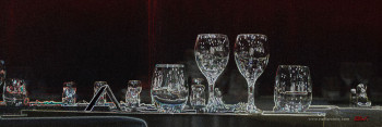 Named contemporary work « Les Verres - P2 », Made by XAVIER COLIN