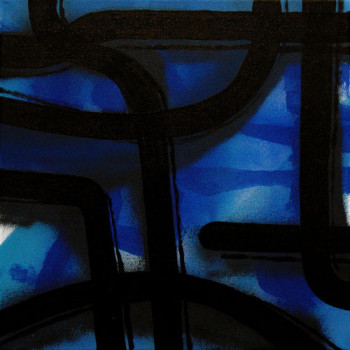 Named contemporary work « infrablue 7 », Made by WILGA LERAT