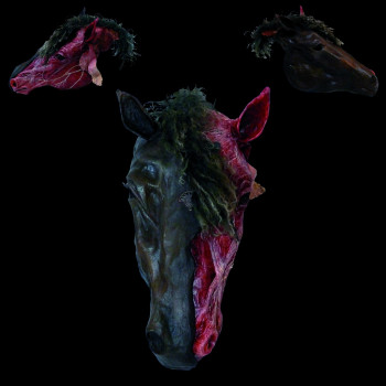 Named contemporary work « Masque du Cheval "Bonnie" », Made by MARY WALTZ