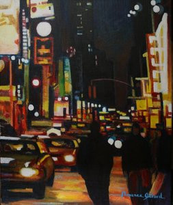 Contemporary work named « New York "Times Square de nuit" », Created by MAXENCE GERARD