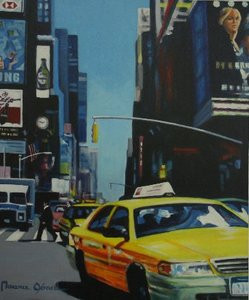 Named contemporary work « New York "le Taxi jaune" », Made by MAXENCE GERARD