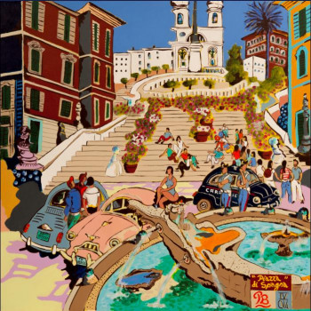 Named contemporary work « Piazza di Spagna 1 », Made by PB