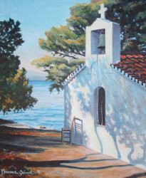 Contemporary work named « Grèce / Spetses "La chapelle" », Created by MAXENCE GERARD