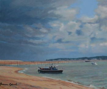 Named contemporary work « Bassin d'Arcachon  N°5 », Made by MAXENCE GERARD