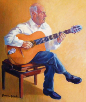 Named contemporary work « Guitare jazz », Made by MAXENCE GERARD