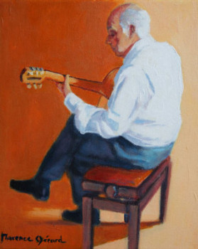 Named contemporary work « Michel à la guitare 2 », Made by MAXENCE GERARD