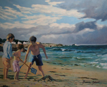 Named contemporary work « Ile d'Yeu "jeux de plage" », Made by MAXENCE GERARD