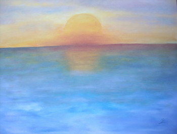 Named contemporary work « Mer au soleil couchant », Made by CBC