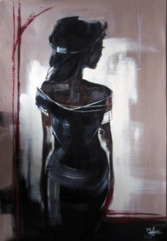 Named contemporary work « femme noire », Made by UETTWILLER