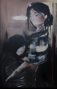 Named contemporary work « la femme et l'enfant », Made by UETTWILLER