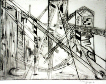 Named contemporary work « musique de la ville », Made by MARIE-CHRISTINE RAGAIGNE