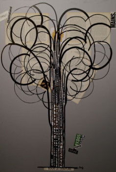 Named contemporary work « Arbre et pomme », Made by MODELY THIBAUD