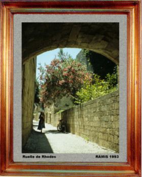 Contemporary work named « Grèce, ruelle de Rhodes 1993 », Created by EMILE RAMIS
