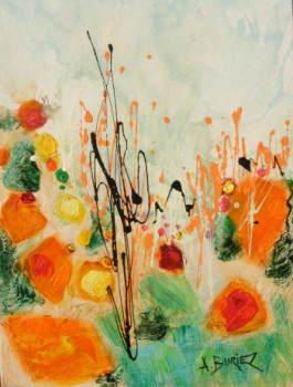 Named contemporary work « Jardin orange », Made by ALBUR