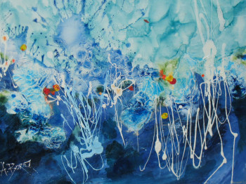 Named contemporary work « Glacier indigo », Made by ALBUR