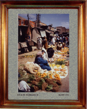 Named contemporary work « Maroc, le souk des légumes à Marrakech 1994 », Made by EMILE RAMIS