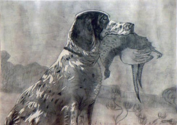 Named contemporary work « Le chien de chasse », Made by KHORRY66