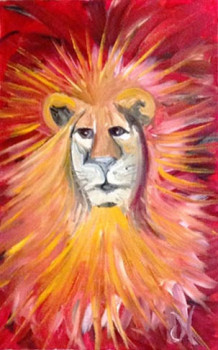 Named contemporary work « Tête de lion », Made by KHORRY66