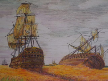 Named contemporary work « Armada Beauceronne », Made by JACQUES TAFFOREAU