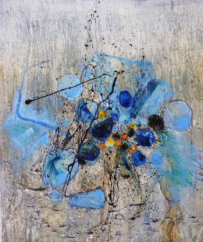 Named contemporary work « Feu d'artifice bleu », Made by ALBUR