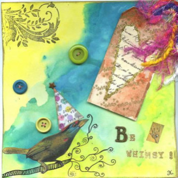 Contemporary work named « the bird of Fantasy », Created by HELENINA