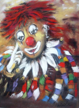 Named contemporary work « P'tit clown », Made by NICOLE COUSSEAU