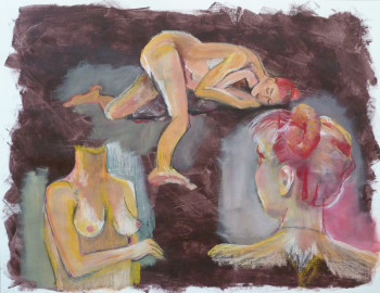Contemporary work named « Elle 6 couchée nuque et face  », Created by BONNEAU-MARRON