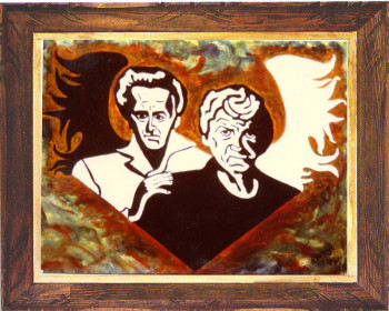 Named contemporary work « Hommage à Cocteau et Marrais 1984 », Made by EMILE RAMIS