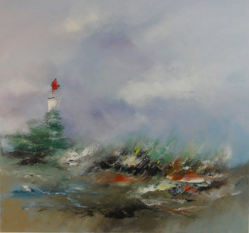 Named contemporary work « Le Phare 2 », Made by GéRARD DE COURCY