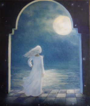 Named contemporary work « L'ombre de la lune », Made by JEANNINE LIBON