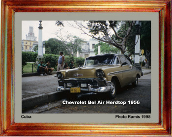 Named contemporary work « Cuba 1998 Chevrolet Belair 1956 », Made by EMILE RAMIS