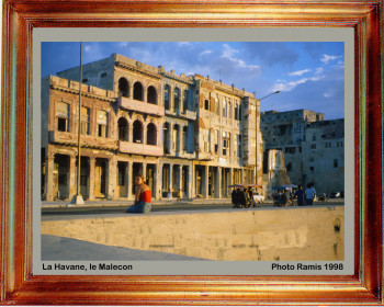 Named contemporary work « Cuba 1998 Edifices du Malecon », Made by EMILE RAMIS