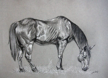 Named contemporary work « Cheval », Made by DE PORET JB